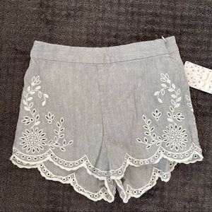 NWT Free People eyelet high waisted shorts